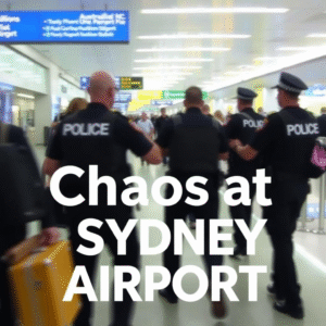 Sydney Airport Police Incident: Officer's Firearm Discharged During Chaotic Arrest, Man Charged