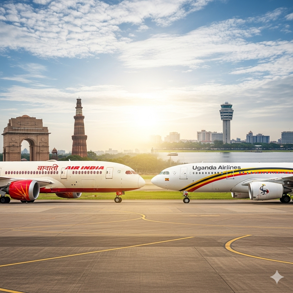 AI Generated -Air India and Uganda Airlines Announce Interline Partnership to Boost India-Africa Connectivity
