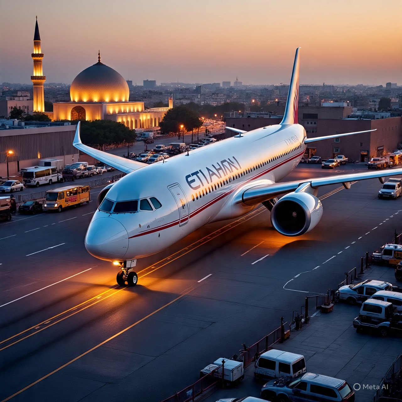 AI Generated - Etihad Airways Resumes Direct Flights to Damascus After 14-Year Hiatus