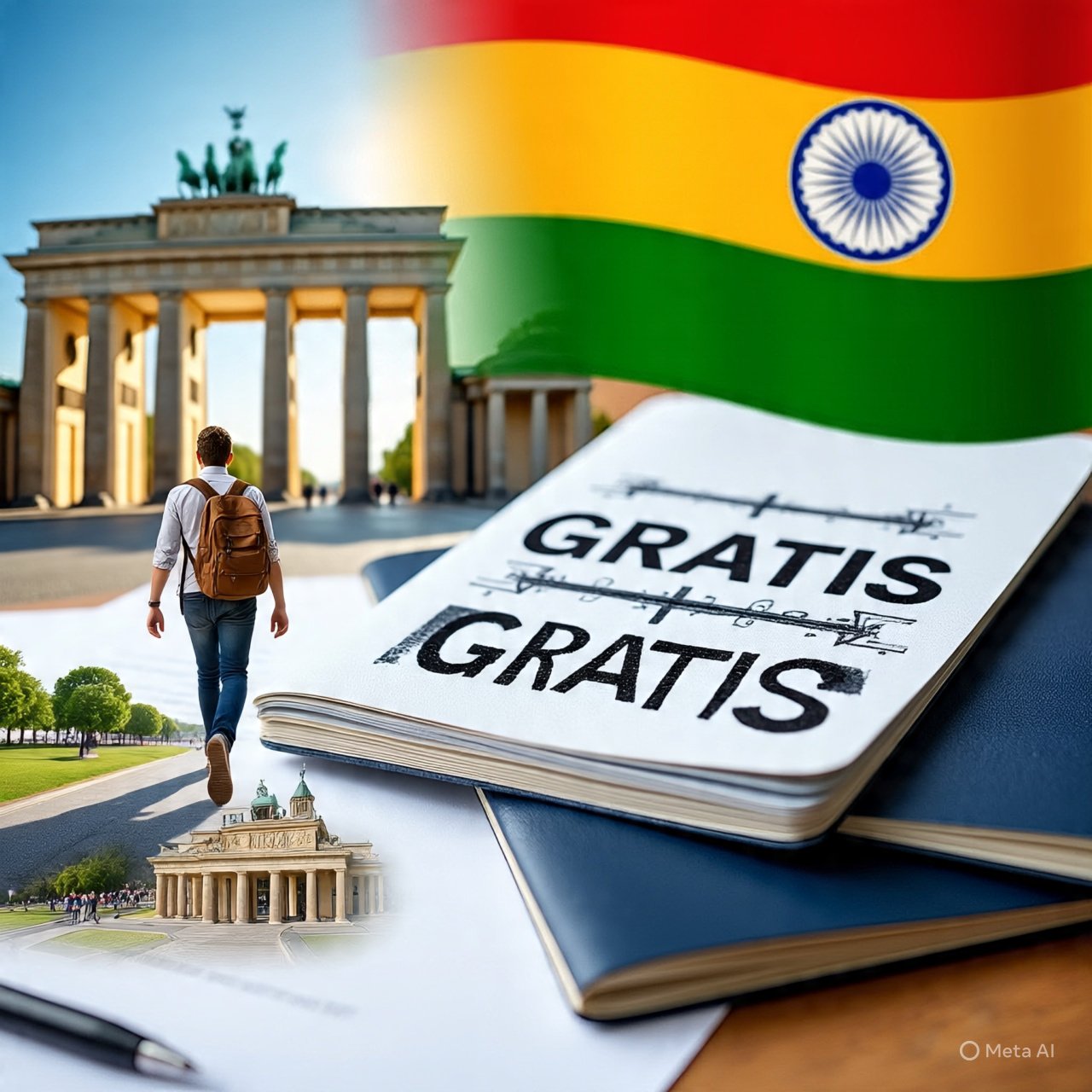 AI Generated - Germany Introduces Free 'Gratis Visa' for Indian Students in Short-Term Exchanges