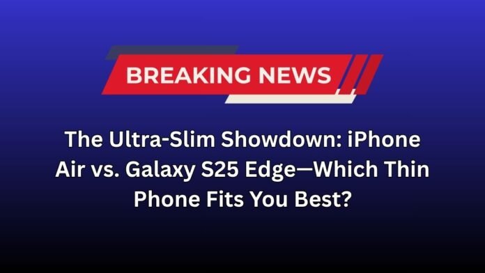 iPhone Air vs Galaxy S25 Edge: Specs Comparison, Price, Camera & Which Ultra-Slim Flagship Wins