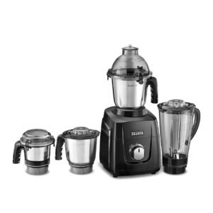 Sujata MG03 Mixer Grinder|1000 Watts Double Ball Bearing Motor|25000 RPM|Non-Stop 90 Mins Running|4 Jars including 1750ml Blender with Coconut Milk Extractor, 1500ml, 1000ml, 500ml Jar