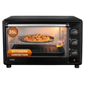 Glen Multi-Function OTG for Kitchen 35 Litre, 2100W, Oven Toaster Griller with 6 Heating Modes, Rotisserie, Convection Fan, Temp. Control, Bake, Grill & Toast,Oven for Baking - Black (SA5035BLRC)