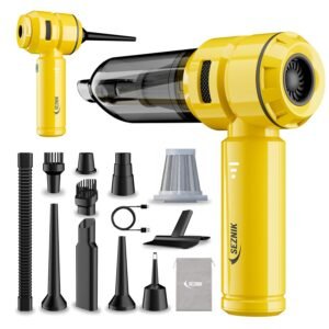 SEZNIK Vacuum Cleaner for Home Use | Car Use | 4 in 1 Cordless Car Vacuum Cleaner & Blower | Rechargeable 6000mAh | 3 Speed Suction Upto 15000PA | Sofa, Mattress & More | BLDC Motor | 1 Year Warranty