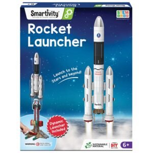 Smartivity DIY Rocket Launcher Kit for Kids 6, 7, 8, 9, 10, 11, 12 Years Old | Build Your Own Rocket and Launcher | Christmas/Birthday Gift for Smart Kids
