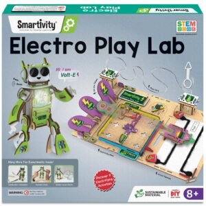 Smartivity Electricity Kit for Kids 8-14 Years Old I 8+ Circuit Experiments & DIY Electric Robot with Light and Sound | Science Project Kit I Birthday